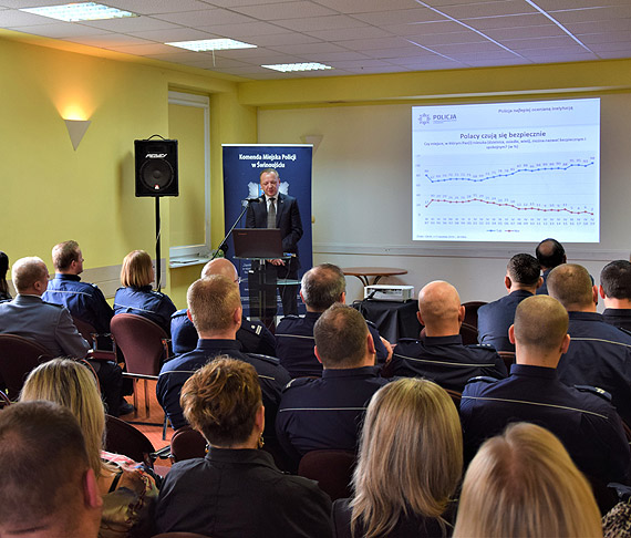 Odprawa roczna podsumowującą pracę Komendy Miejskiej Policji w Świnoujściu w 2019 roku