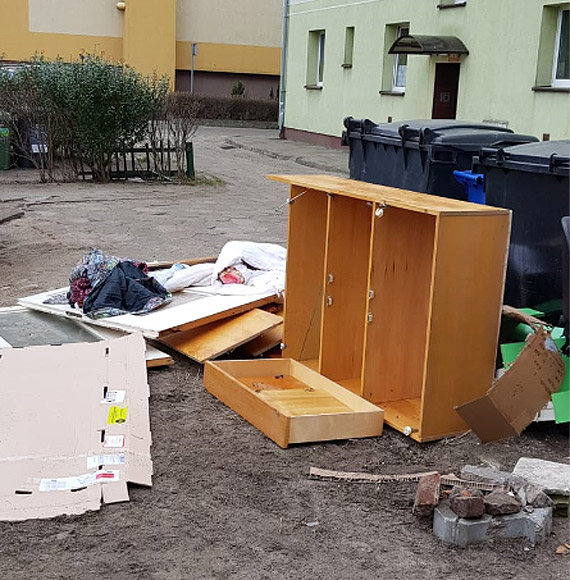 Wysypisko w centrum miasta