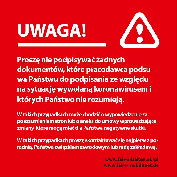 Corona informacje od zwizku zawodowego
