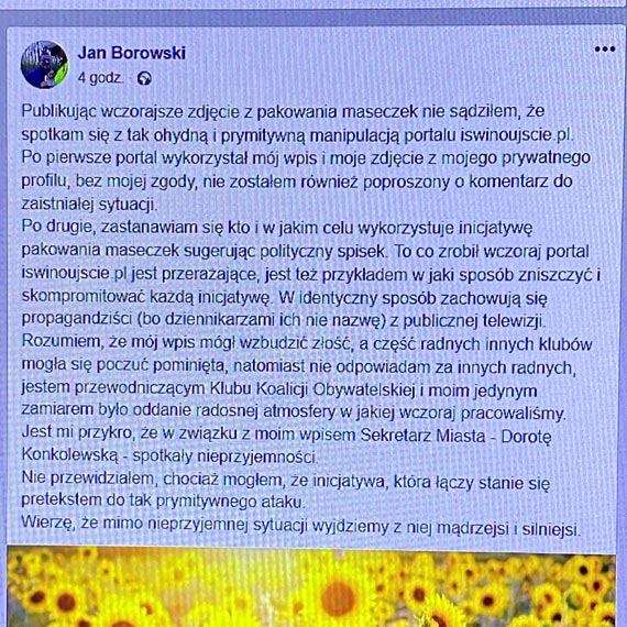 Trzeba rozumieć co się robi, gdzie się robi i co się pisze. Zwłaszcza kiedy jest się miejskim radnym