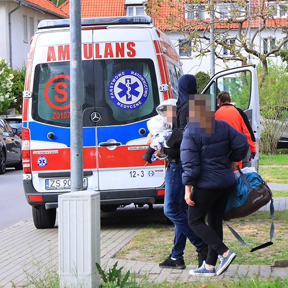 Poparzone dziecko przetransportowane do szpitala