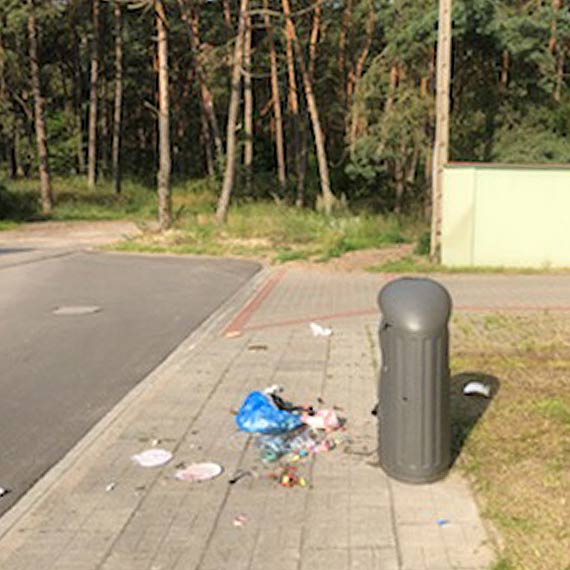 mieci wychodz z pojemnikw...Kto zna przyczyn?