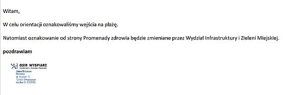 Przerzucanie się odpowiedzialnością - czyli ciąg dalszy zamieszania z oznakowaniem przejść na plażę