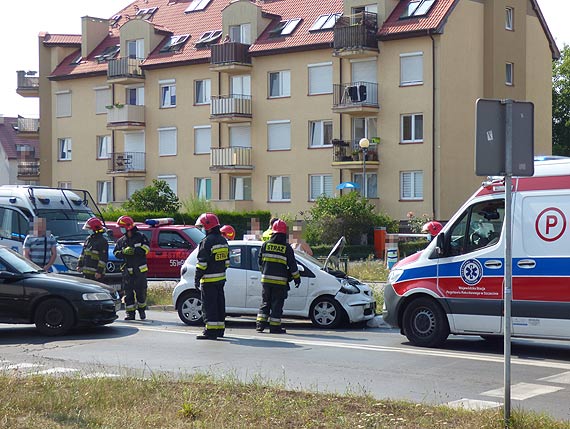 Kolizja dwch samochodw