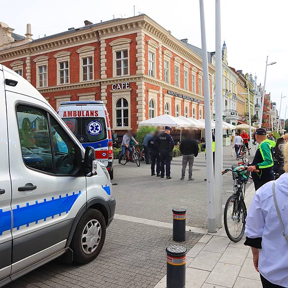 Na deptaku w centrum miasta zderzyli się rowerzyści