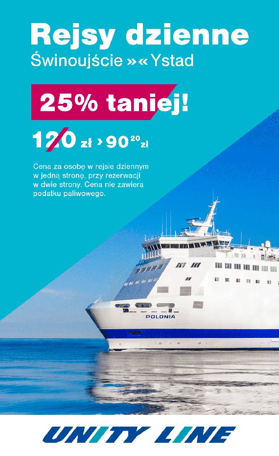 Promocja na rejsy dzienne w Unity Line
