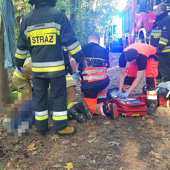 Przypadkowi mieszkacy uratowali wiszcego na drzewie mczyzn