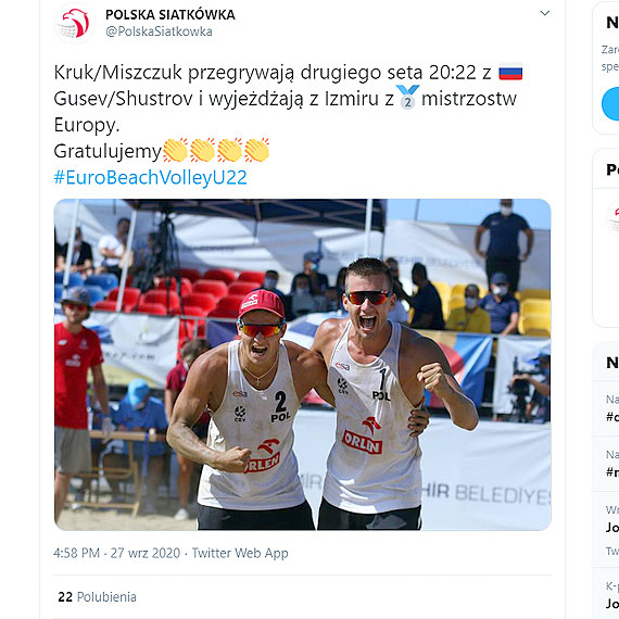 winoujcianin wicemistrzem Europy w siatkwce plaowej