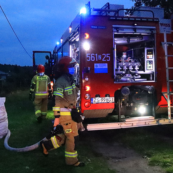 Na działkach płonęła szklarnia. Do gaszenia ruszyły trzy jednostki straży pożarnej
