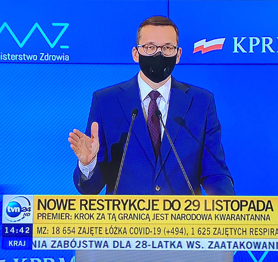 Rząd R.P. wprowadza nowe restrykcje w walce Z COVid19