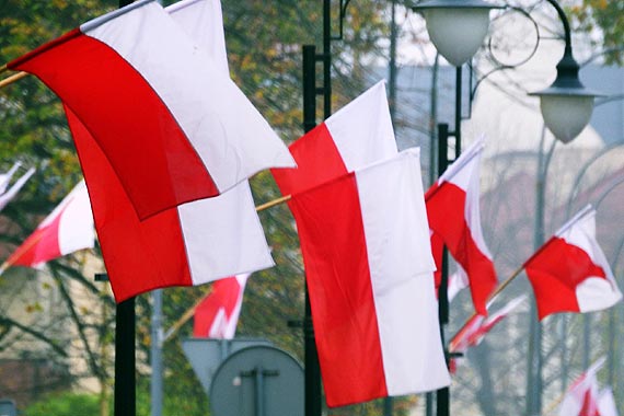 Miasto zosta³o udekorowane na jutrzejsze ¦wiêto Niepodleg³o¶ci
