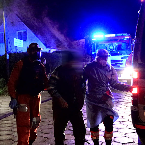 Pożar na Mazowieckiej. 1 osoba poszkodowana