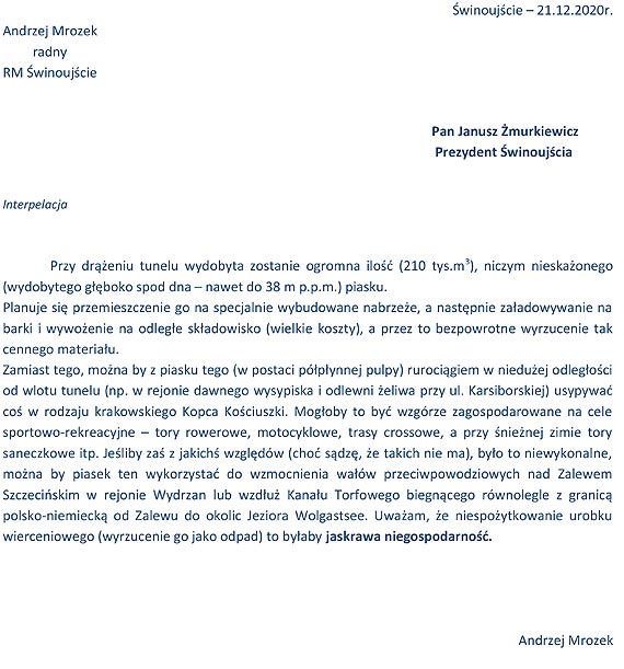 Andrzej Mrozek: Tego piasku nie marnujcie!