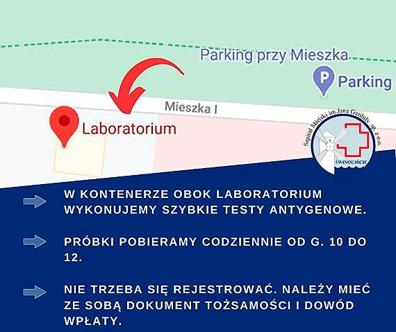 Szybkie testy antygenowe w kontenerze obok laboratorium. Nie trzeba si rejestrowa