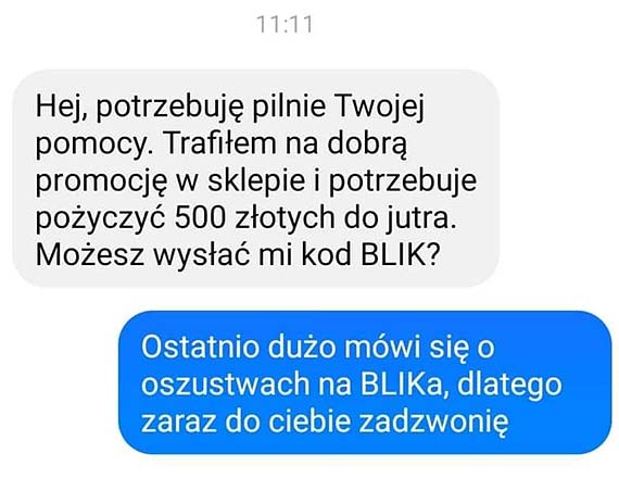 Znajomy poprzez portal spoecznociowy prosi o pienidze? Uwaaj, moesz pa ofiar oszustwa na BLIK!