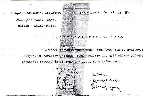 ZHR - Żegnamy pioniera Świnoujścia - dh. Tadeusza Golińskiego