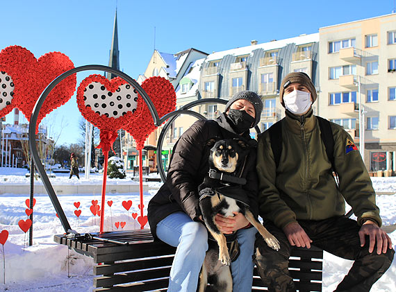 Centrum miasta w klimacie Walentynek