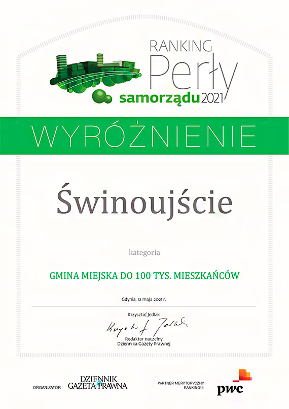 Wyrnienia dla winoujskiego samorzdu