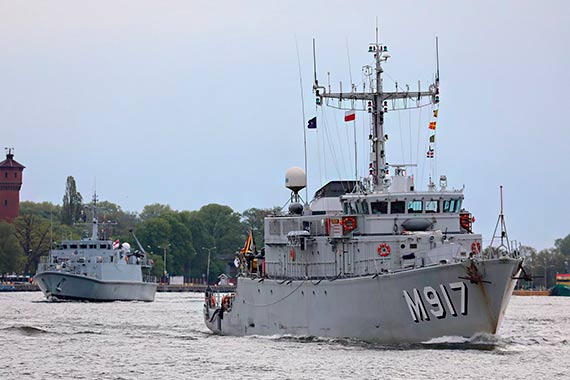 Okręty „Tarczy Przeciwminowej NATO” w Świnoujściu
