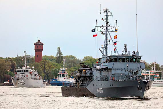 Okręty „Tarczy Przeciwminowej NATO” w Świnoujściu