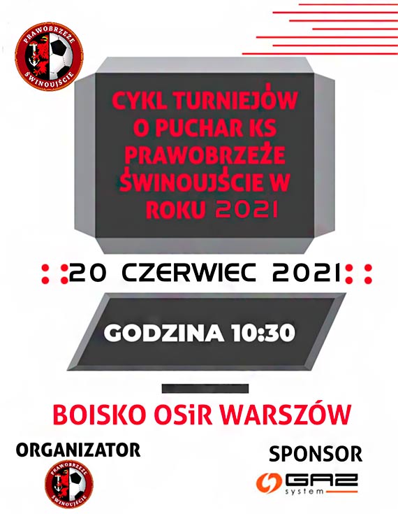 Zbliża się cykl turniejów o puchar KS Prawobrzeże Świnoujście w roku 2021