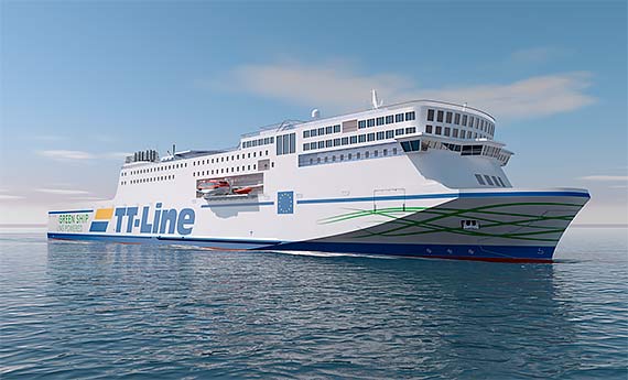 Kolejny krok w kierunku zrównoważonego rozwoju: TT-Line świętuje udane wodowanie drugiego promu Green Ship