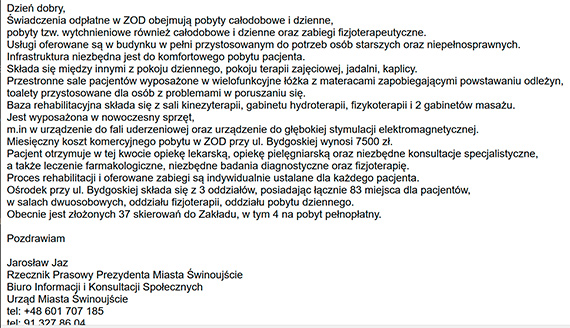 Prezydent zaprasza… 7,5 tys. zł miesięcznie za pobyt w nowym Zakładzie