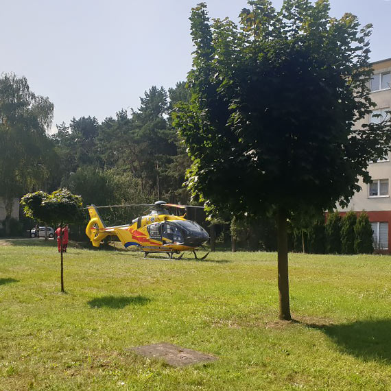 migowiec LPR -u wyldowa midzy blokami na Warszowie. 69 - latka miaa zawa