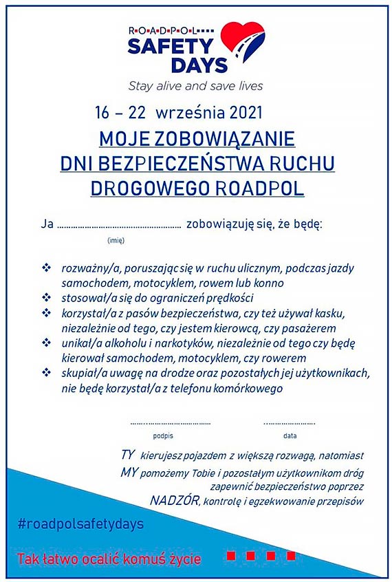 ROADPOL Safety Days – Żyj i pozwól żyć innym