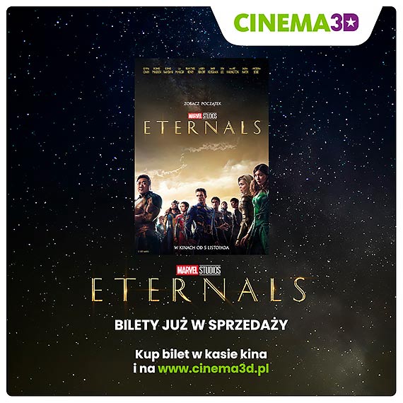 Bilety na „Eternals” i „Pitbulla” już w przedsprzedaży w Cinema3D!