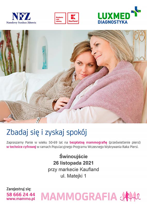 Badania w mobilnej pracowni mammograficznej LUX MED w listopadzie - winoujcie