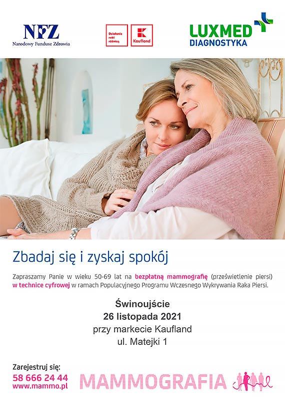 Badania w mobilnej pracowni mammograficznej LUX MED w listopadzie - winoujcie