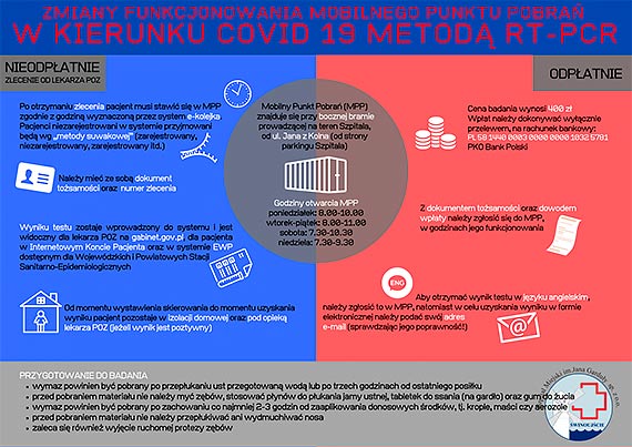 UWAGA! Zmiany funkcjonowania Mobilnego Punktu Pobra