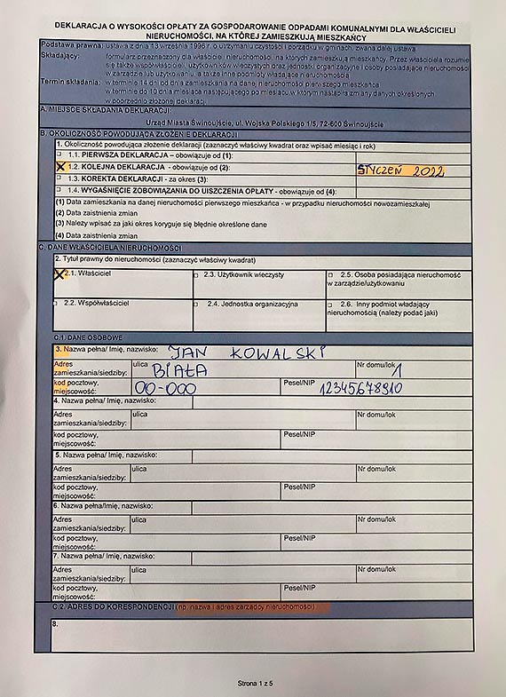 Grupa Morska: do 10 lutego br., skadamy deklaracj mieciow!