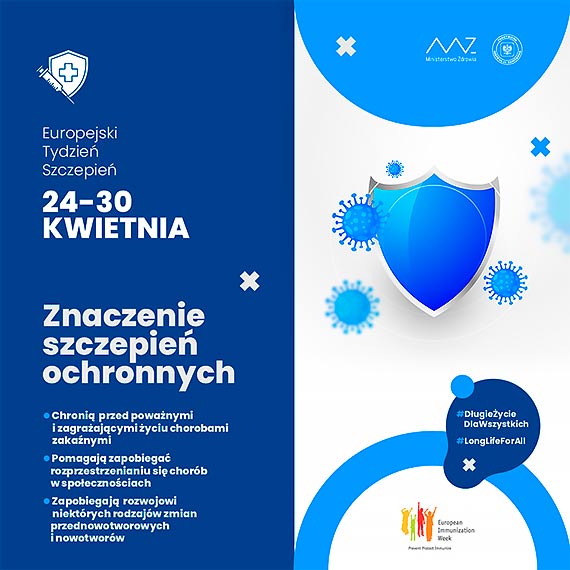 „Dugie ycie dla wszystkich”  Europejski Tydzie Szczepie 24 – 30 kwietnia 2022