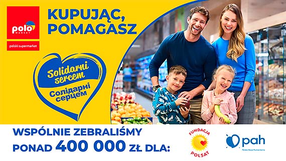 POLOmarket przekazał już ponad 400 tysięcy złotych na rzecz Ukrainy