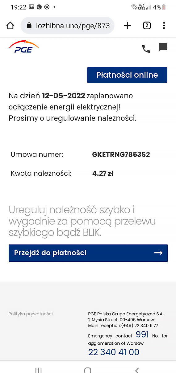 Uwaga na oszustw! Znw podszywaj si pod Polsk Grup Energetyczn