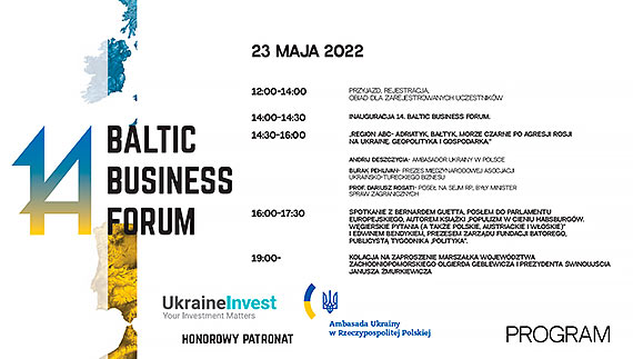 Baltic Business Forum 2022 - „Energia dla odbudowy Ukrainy”