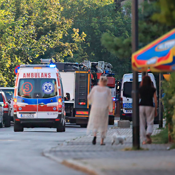 Na Fredry zawali si budynek! Straacy sprawdzili czy pod gruzowiskiem nie ma poszkodowanych