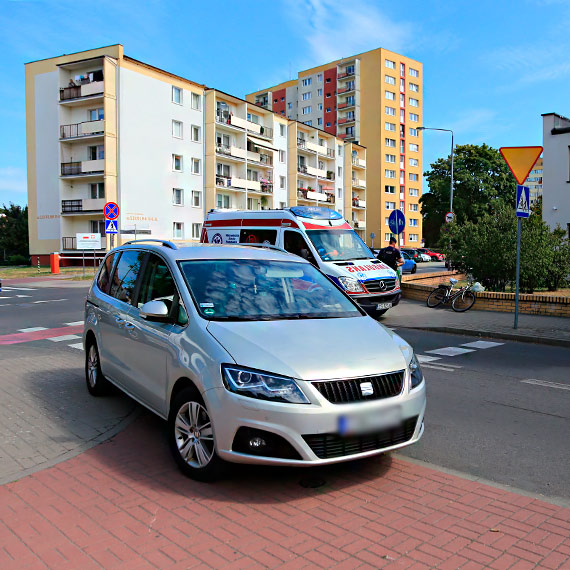 Potrcenie rowerzysty na Szkolnej