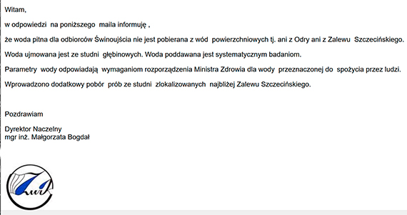 W winoujciu woda pitna jest bezpieczna do spoycia