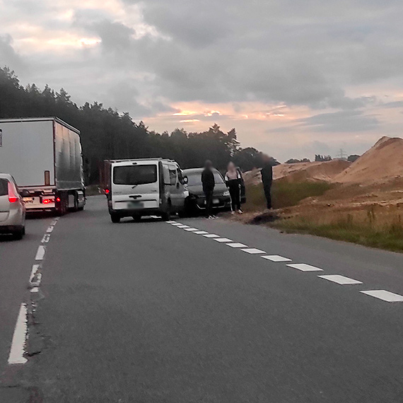 Zderzenie dwch aut na DK3 przed Warszowem 