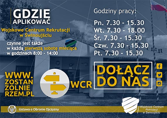 Godziny pracy WCR w winoujciu