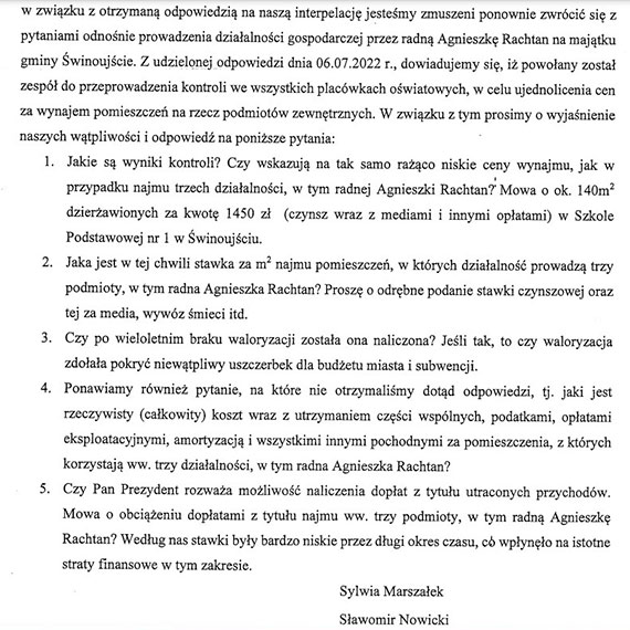 Czy prezydent chroni radn PO Agnieszk Rachtan?