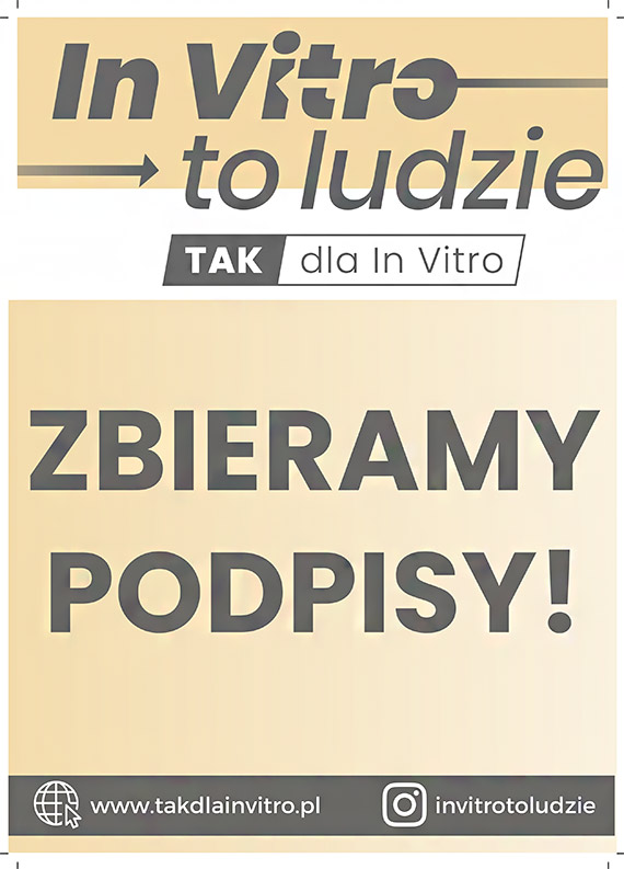 Zbieraj podpisy „TAK” dla In Vitro