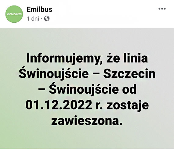 Do Szczecina busem ju nie pojedziemy. Kolejna firma przewozowa zawiesza swoj dziaalno na tej trasie