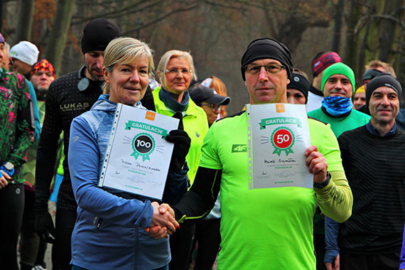 100. parkrunw dla Teresy i 50. dla Marka