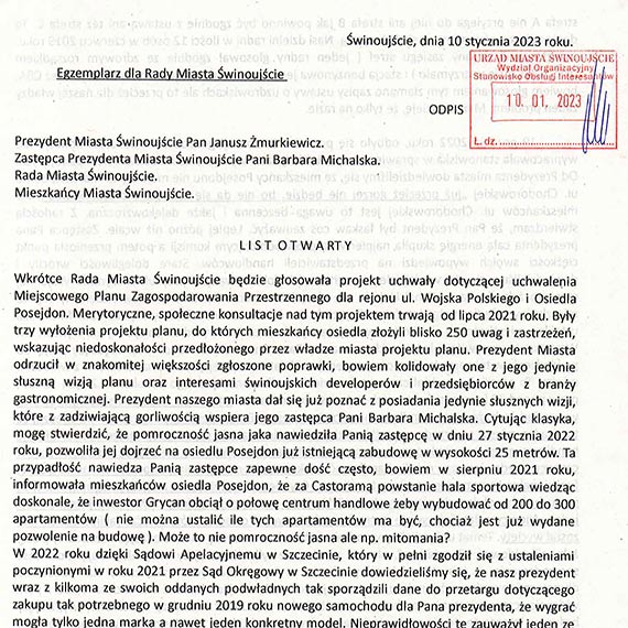 Mieszkacy winoujcia obudcie si. Czas na zmiany! List otwarty