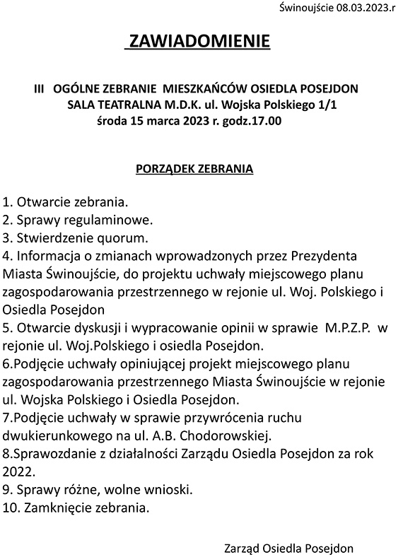 Mieszkacy Osiedla Posejdon – przyjdcie. Jutro ostatnia moliwo wyraenia sprzeciwu dla mpzp