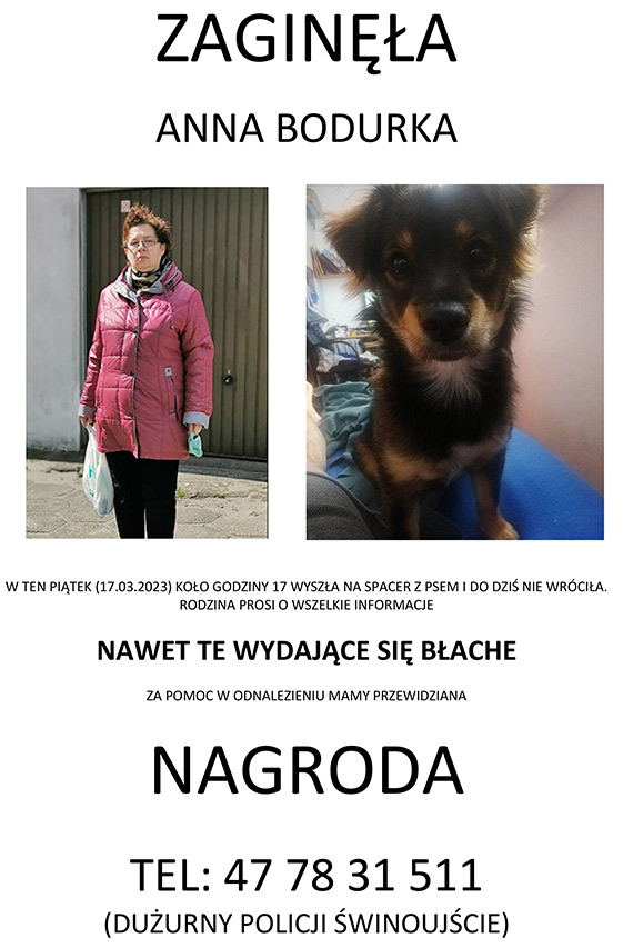 Mija trzecia doba poszukiwa zaginionej winoujcianki